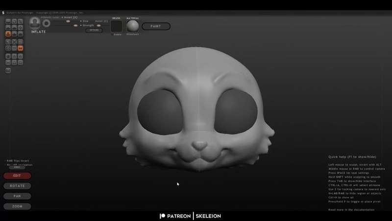 Chibi Fox head (SpeedSculpt )