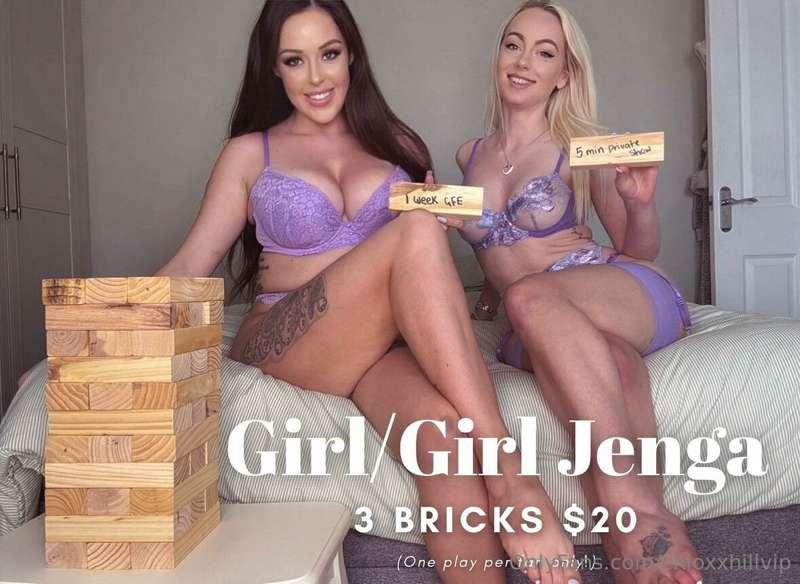 🧱 **GIRL/GIRL JUICY JENGA** 🧱  Insane prizes including live ..