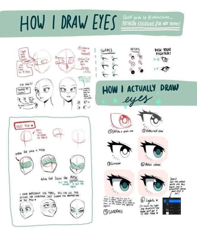 How I draw eyes - tutorial! ❤️