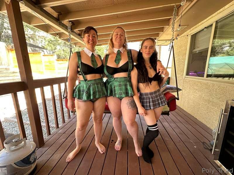 We’re just 3 school girls hoping to seduce you!