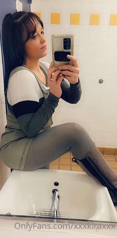 Sunday road adventure bathroom selfie