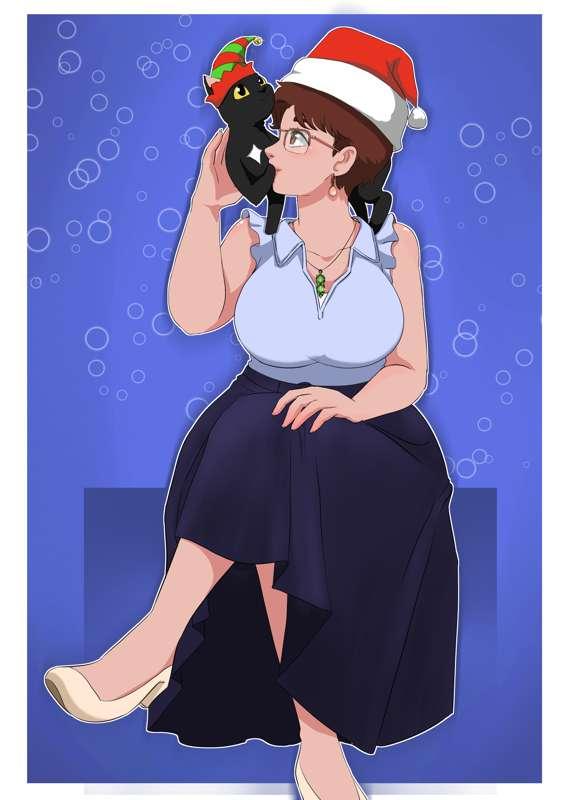 Teacher and a cat (Full cake Request)