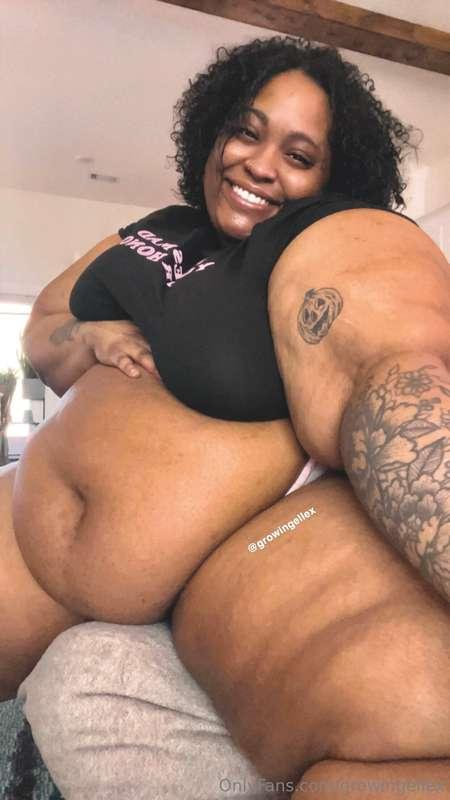 I got these cute little cow print boxers, but my belly is wa..