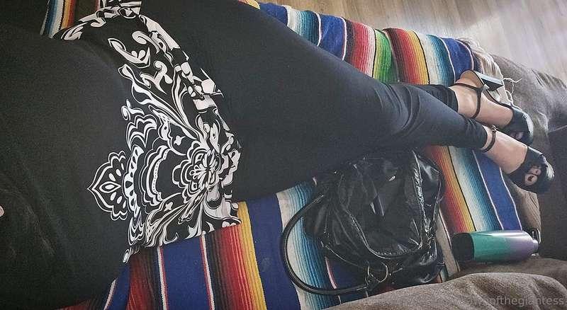 Shoes on the couch lol. 