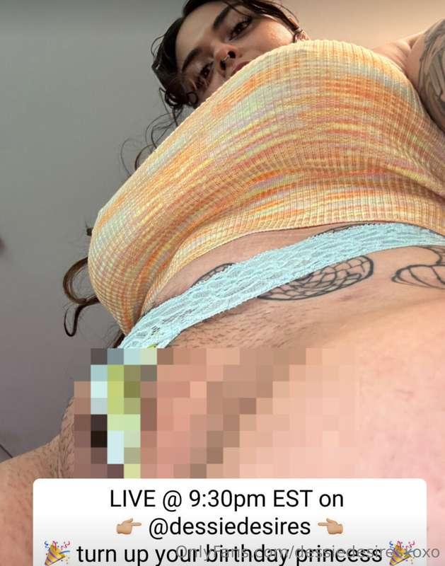 join me tonight at 9:30pm EST on @dessiedesires 💦😍turn up yo..