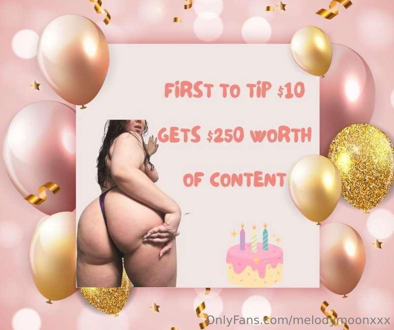 FIRST TO TIP $10 GETS $250 WORTH OF CONTENT 🎁🎂🥳