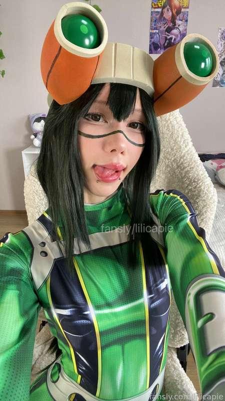 do you like my new cosplay? &gt;⩊&lt; 

#cosplay #anime #roleplay #mha #tongue #cosplaygirl