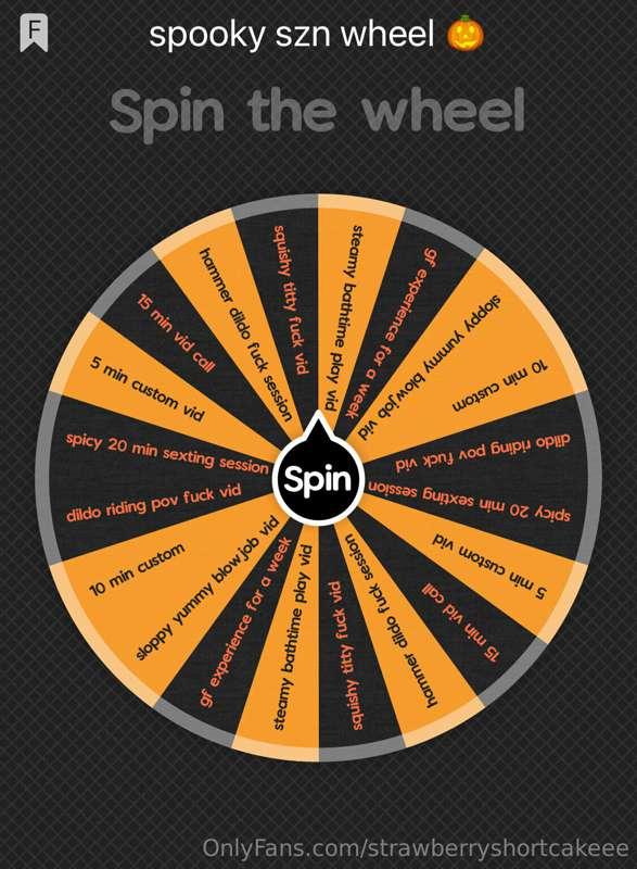 i'm SO excited to announce that i have a new spin the wheel ..