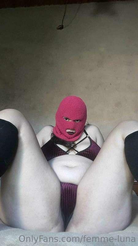 I'm sure you wanna see what's under my mask and my panties, ..