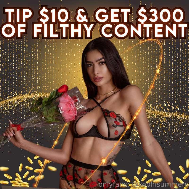 Want the FILTHIEST content i have? TIP $10 ON THIS POST