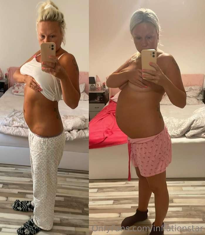 just a comparsion of empty and full belly