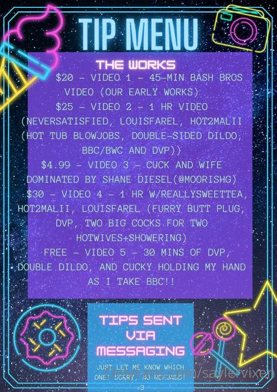 TIP MENU - The Works🖤
$20 - Video 1 - 45-min Bash Bros video..