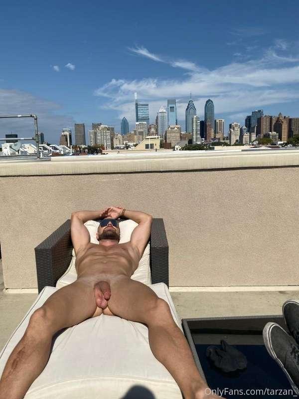 soaking up some rays in Philly before the birthday weekend s..