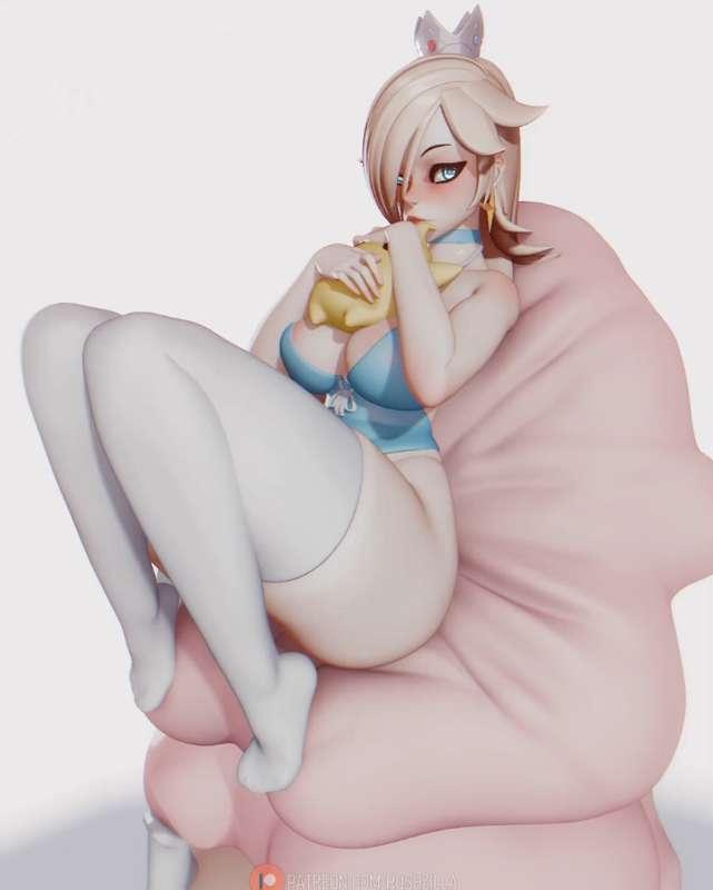 Rosalina with a Luma plush