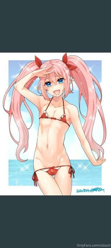 I hope I can go to the beach wearing something like this one..
