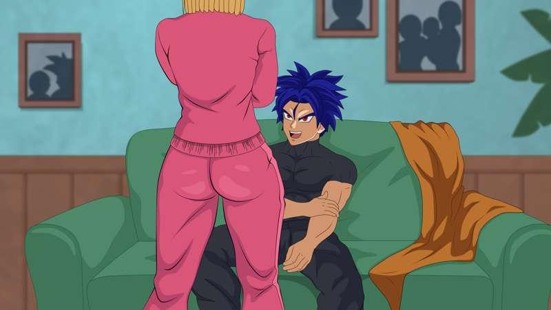 Android 18 receives a visit from an unknown Saiyan