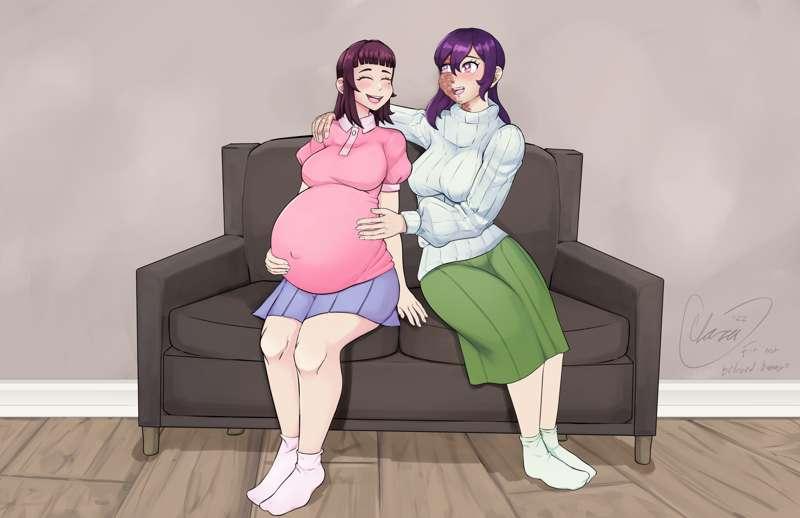 (Commission) Mikan x Hanako!