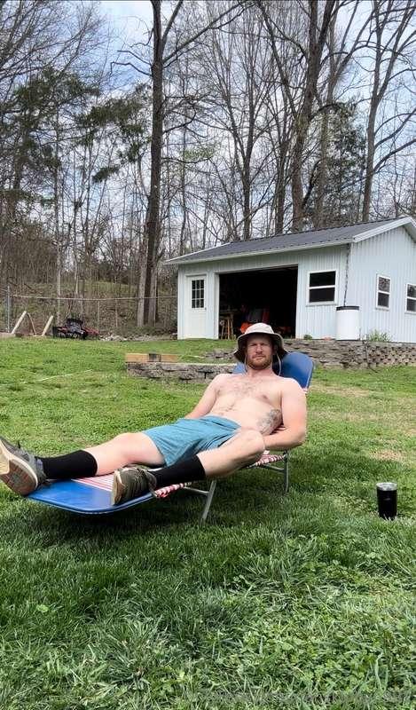 Just enjoying the sun outdoors
