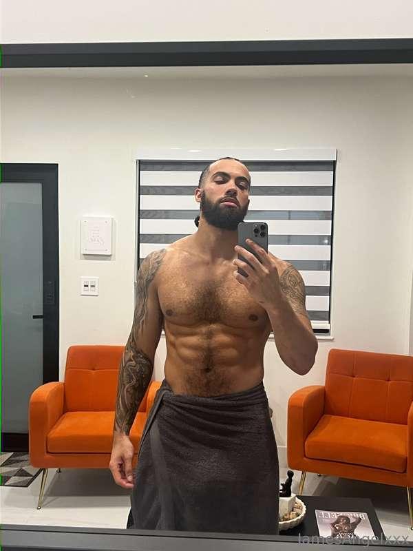 towel’s in the way… you ready to move it for me? 😈