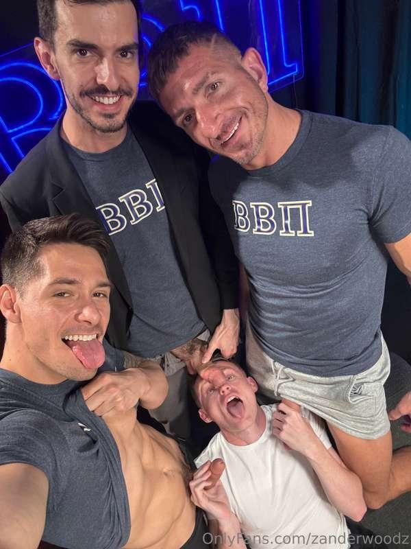 Being silly having @kyleharperxxx lick @guyspencerxxx @jayst..