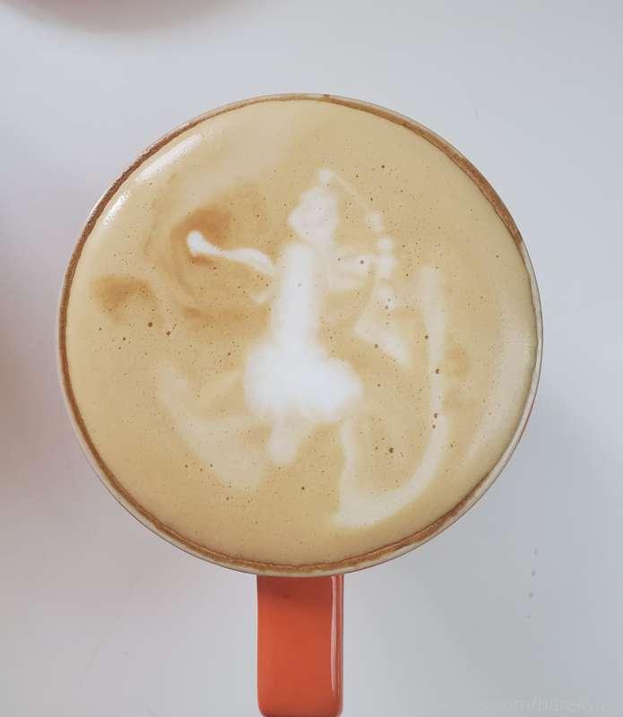 Working on my latte art...I think something's on my mind lol