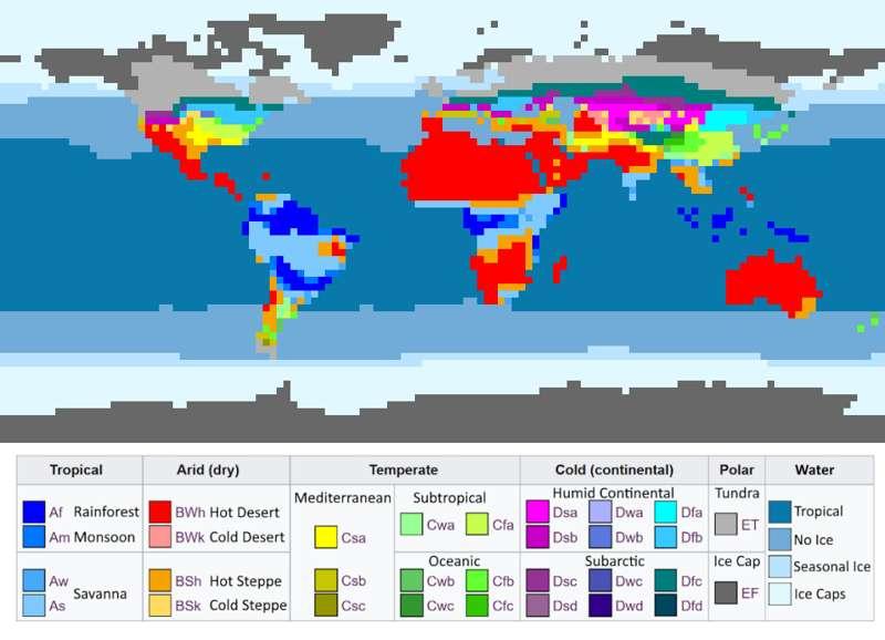 Earth at 15, 5, and 0 Obliquity