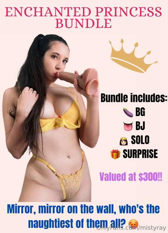 ❤️👑 SLUTTY PRINCESS BUNDLE 👑❤️

Bundle includes: 
🍆 BG 
👅 BJ..