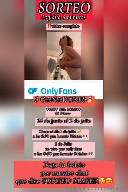SORTEO MAFER: 👀🥵🥵 por aquí no es el pago de sus boletos!El p..