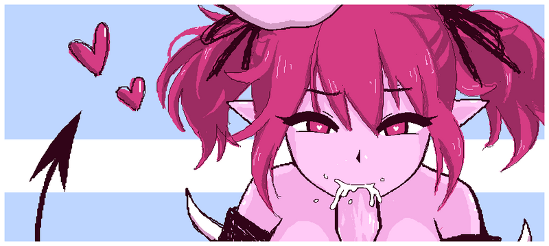 Made some #NSFW #pixelart last night. 
They say I'm a good succ... ♥♥♥
----------
#vtuber #lewdtuber #succubus #blowjob #hentai #NSFWartist #fyp 