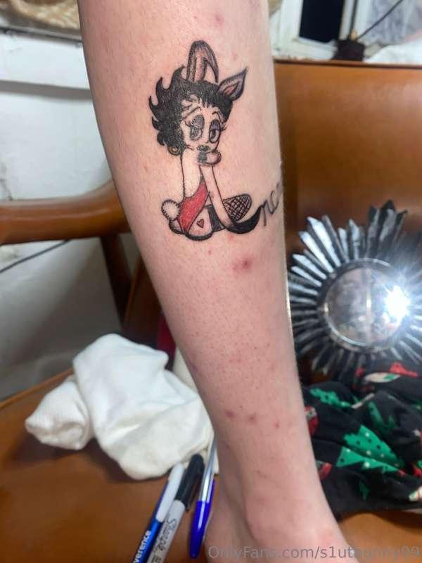New Betty boop and mushroom tattoo!! 🥰