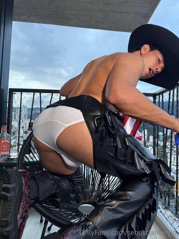 Just a cowboy and his best asset.Zoom in. I know you want to..