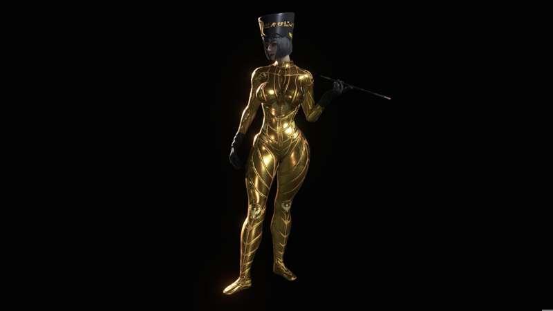 Golden Outfit for Dimitrescu pharaoh outfit