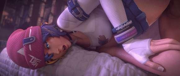 Kiriko's feet and butt