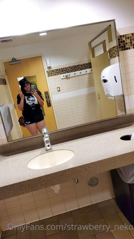 Public bathroom flashing