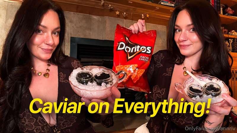 Trying Caviar with Everything 😝Diving into the world of cavi..