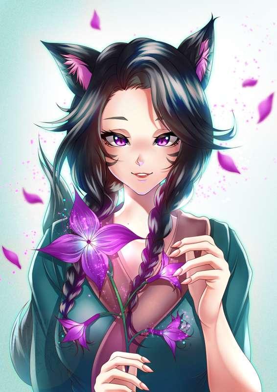 "Just look into my eyes..." 🌌🌺✨ (character art)