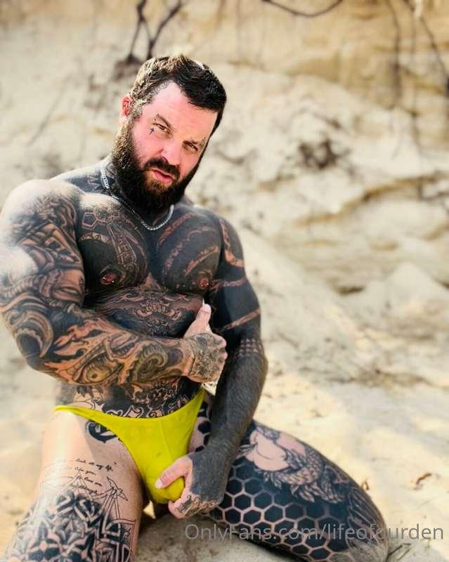 On the beach today 😈🏖