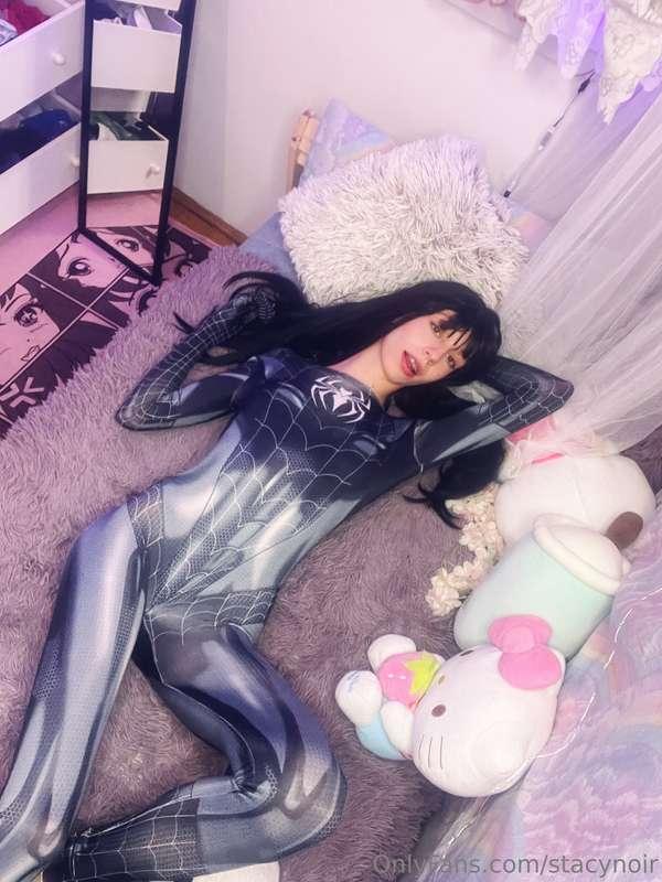 Today, I'm getting into character and cosplaying as Spiderwo..