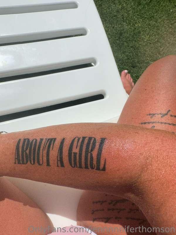 My newest tattoo… if you can guess why I got “about a girl” ..