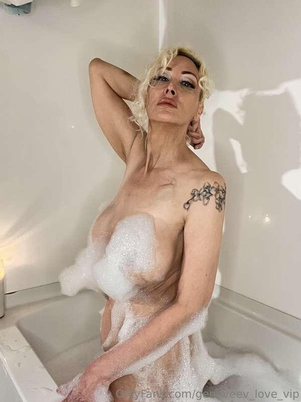 careful not to blow the bubbles away