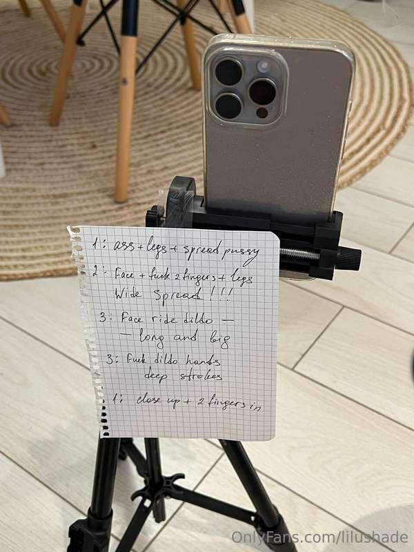 I make these notes for myself when I'm shooting a custom vid..