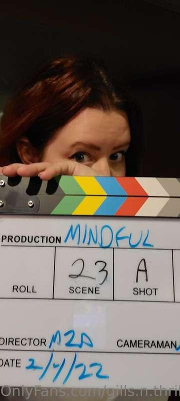 On set for day one of 'Mindful'. Happy to be acting on film ..