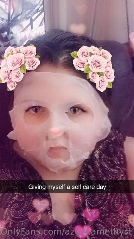 Self care day. Enjoy this random face mask photo