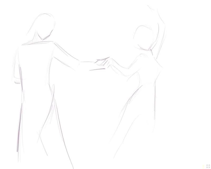 Furina and Neuvillette (Sketch)