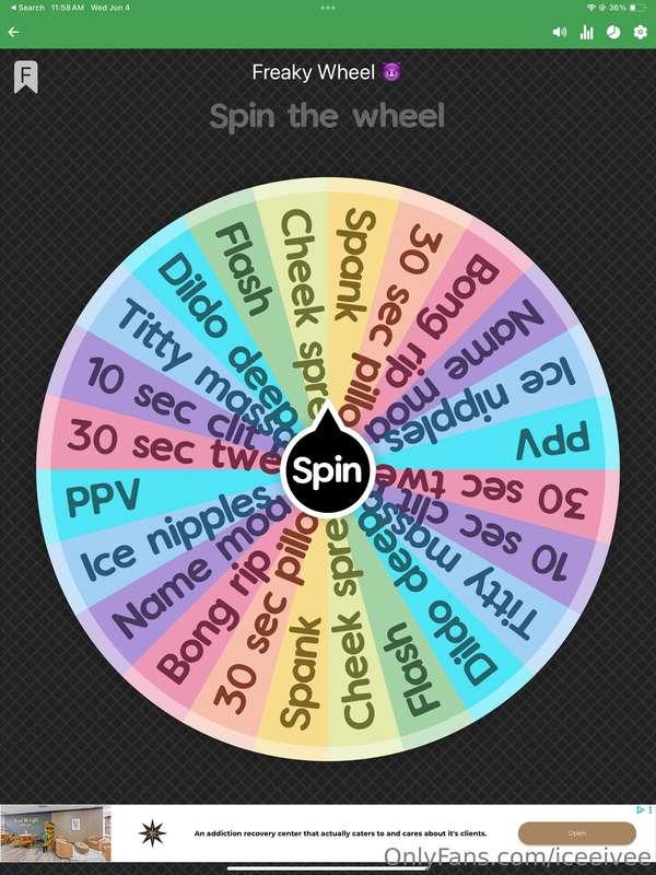 $20 per wheel spin! In case you can’t make my live tonight, ..
