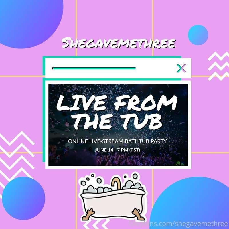 Last nights stream got moved to tonight! 7pm PST 🥰  Bathtub ..