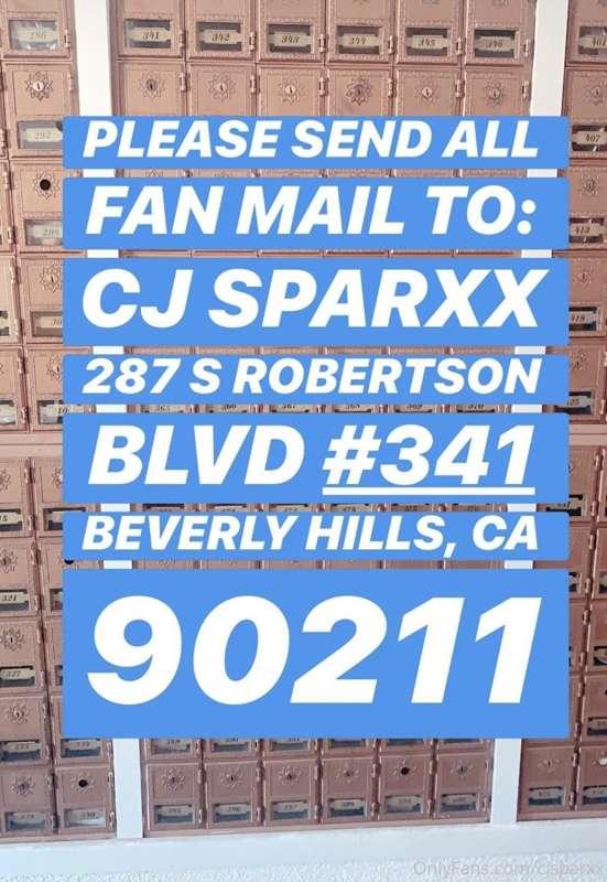 FYI, you can always send me gifts and can mail to my mailbox..