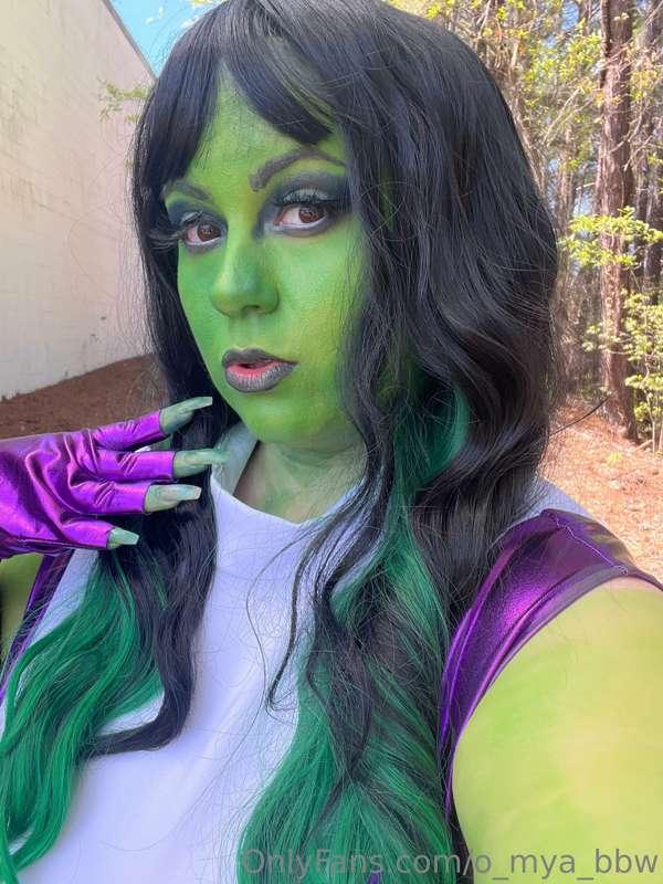Out doing some SHEHULK hoe shit.