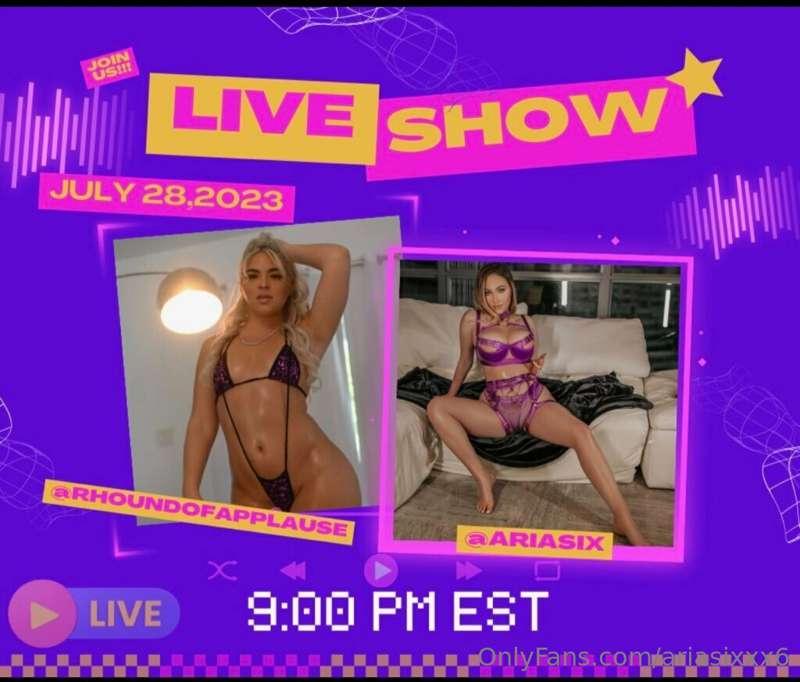 **😈LIVE SHOW WITH @rhoundofapplause July 28 9pm EST on my vi..