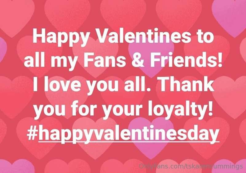 Happy Valentine's Day to all of my fans and friends thank yo..